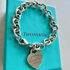 Return to Tiffany & Co. Heart Tag Bracelet 7.5” 925 Sterling Silver